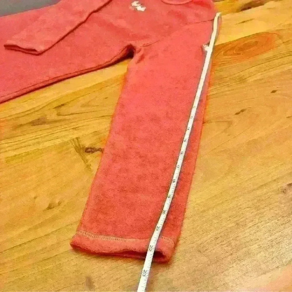 Vintage pastel red foxy crew neck long sleeves  fleece sweatshirts jumper - Picture 10 of 12